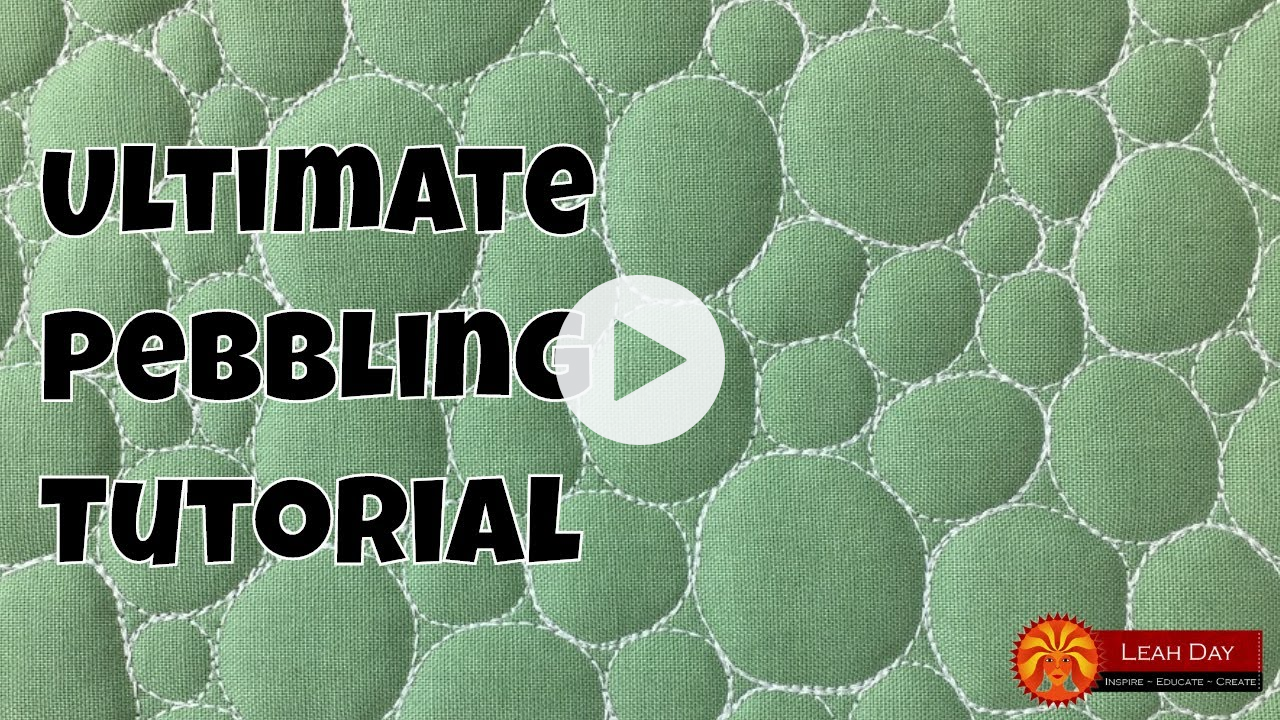 How to Quilt Pebbling! Quilting on a Home Machine and Longarm Frame