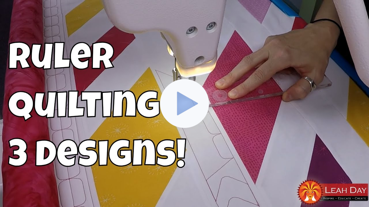 How to Quilt Three Easy Designs with Ruler Quilting on a Longarm