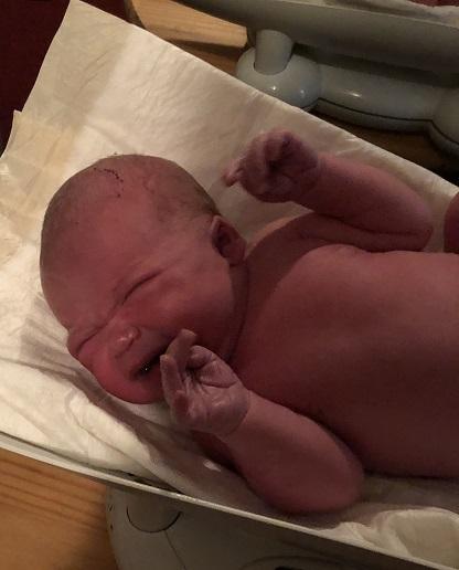 Betty only an hour old