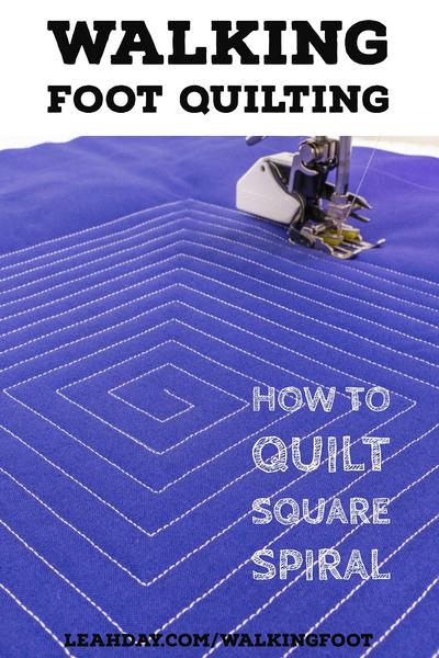 Square Spiral quilting tutorial