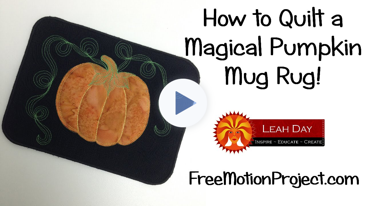 How to Quilt a Magical Pumpkin Mug Rug