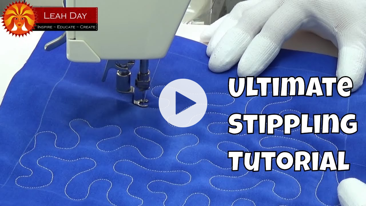 How to Quilt Stippling! Quilting on a Home Machine and Longarm Frame