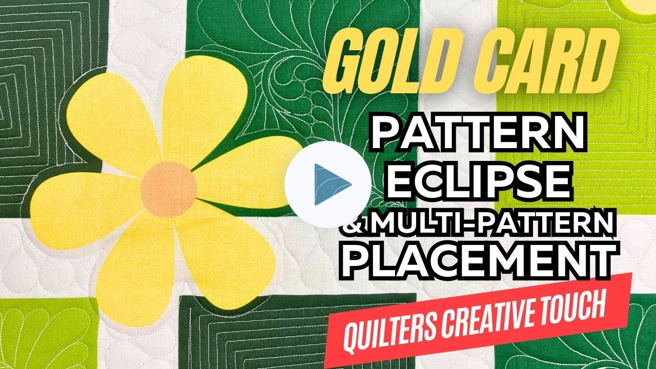 Computerized Quilting QCT Pattern Eclipse and Multi Pattern Placement