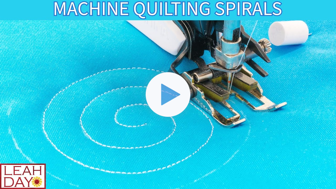 Machine Quilting Spirals with Walking Foot Quilting and Longarm Quilting!