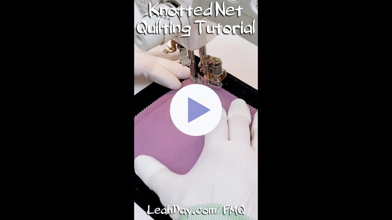 Beginner Free Motion Quilting Design - Knotted Net - Home Machine