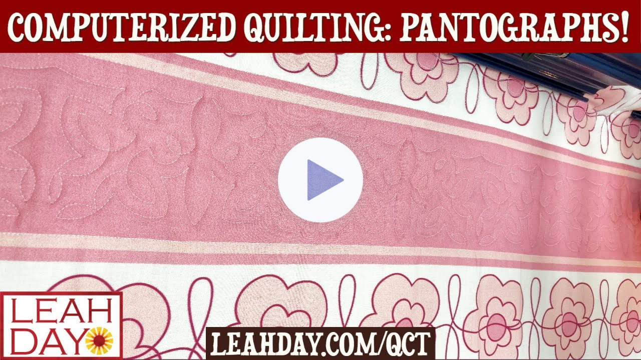 Computerized Quilting a Pantograph Design - QCT 5 on a Home Machine!