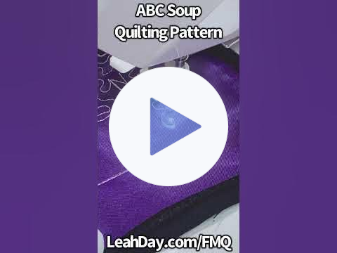 Beginner Quilting Pattern - ABC Soup - Easy Stippling and Letters!