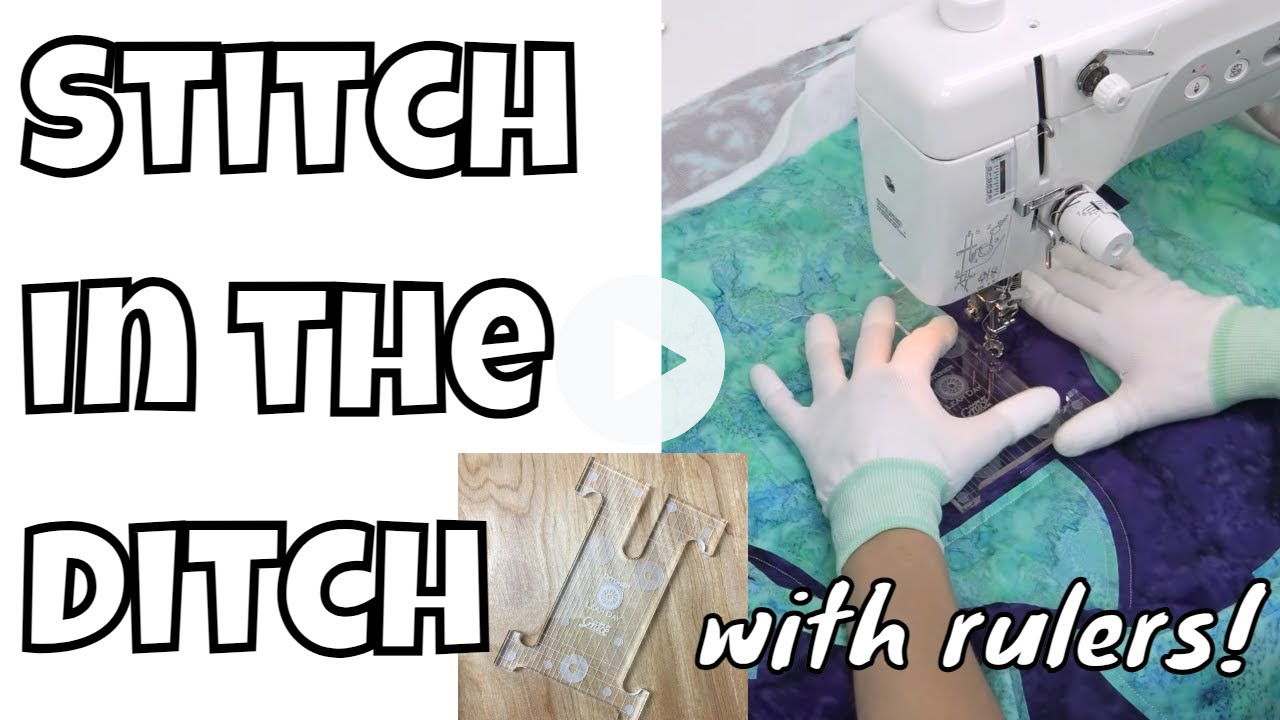 Stitch in the Ditch with Rulers - Home Machine and Longarm Tutorial!
