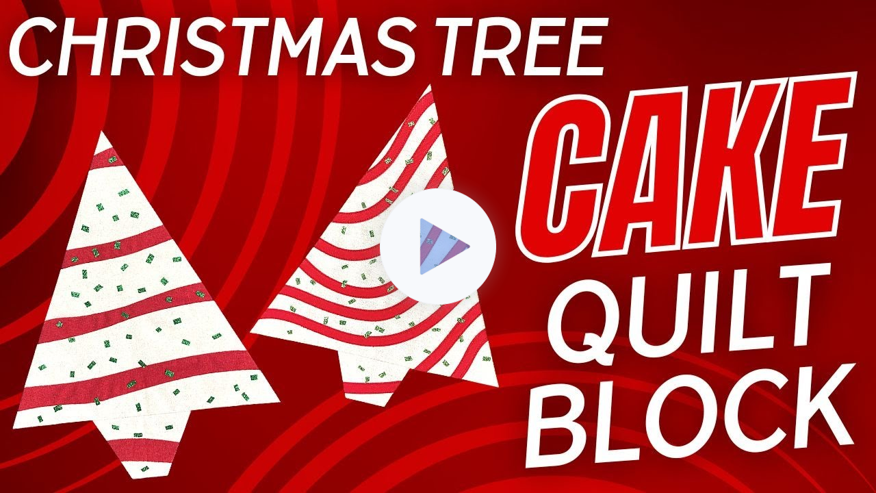 Christmas Tree Cake Quilt Pattern + Improv Piecing + Bias Tape Applique