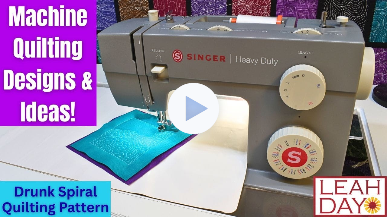 Machine Quilting Designs and Ideas: Quilt Drunk Spiral on a Home Machine