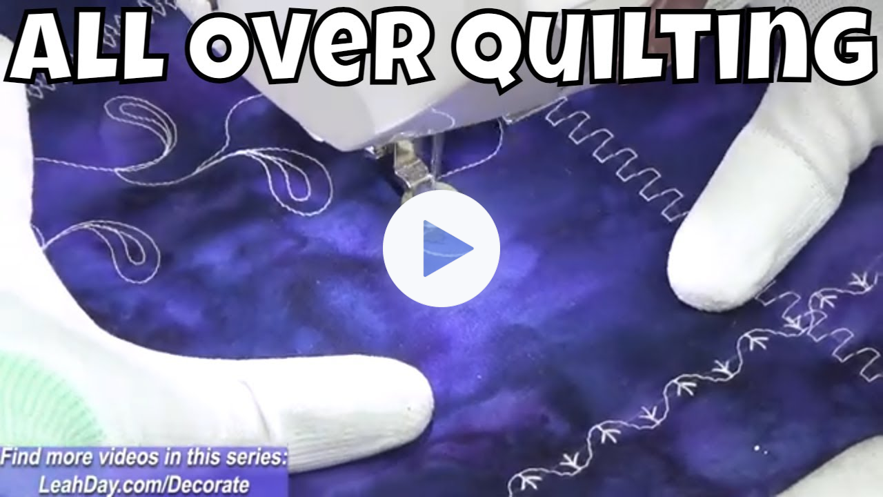 Easy All Over Quilting Design - Dew Drops and Decorative Stitches!