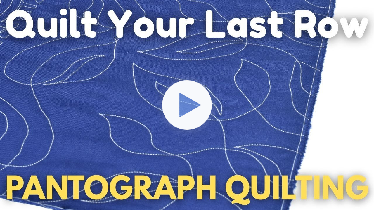 Pantograph Quilting: Stitch to the Bottom Edge with a Partial LAST Row