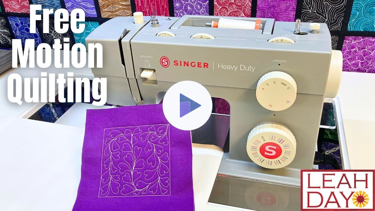 Let's Quilt Queen of Hearts - Free Motion Quilting on a Home Machine