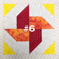 Solar Flares Patchwork Quilt Block