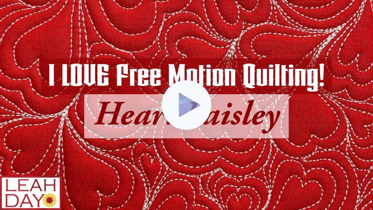 I LOVE FMQ! - Heart Paisley Quilting Design - Home Machine and Longarm
