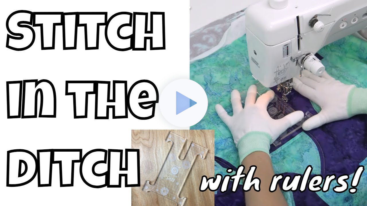 Stitch in the Ditch with Rulers - Home Machine and Longarm Tutorial!
