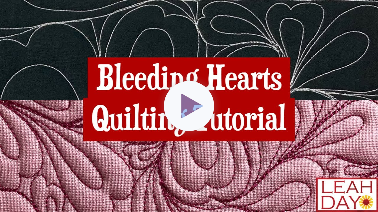 FMQ LOVE! Bleeding Hearts Quilting Video - Home Machine and Longarm