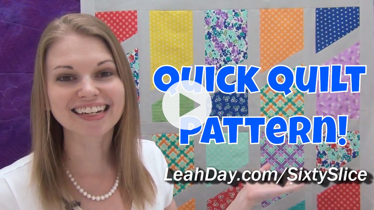 Quick and Easy Sixty Slice Quilt Tutorial - Free Quilt Pattern by Leah Day