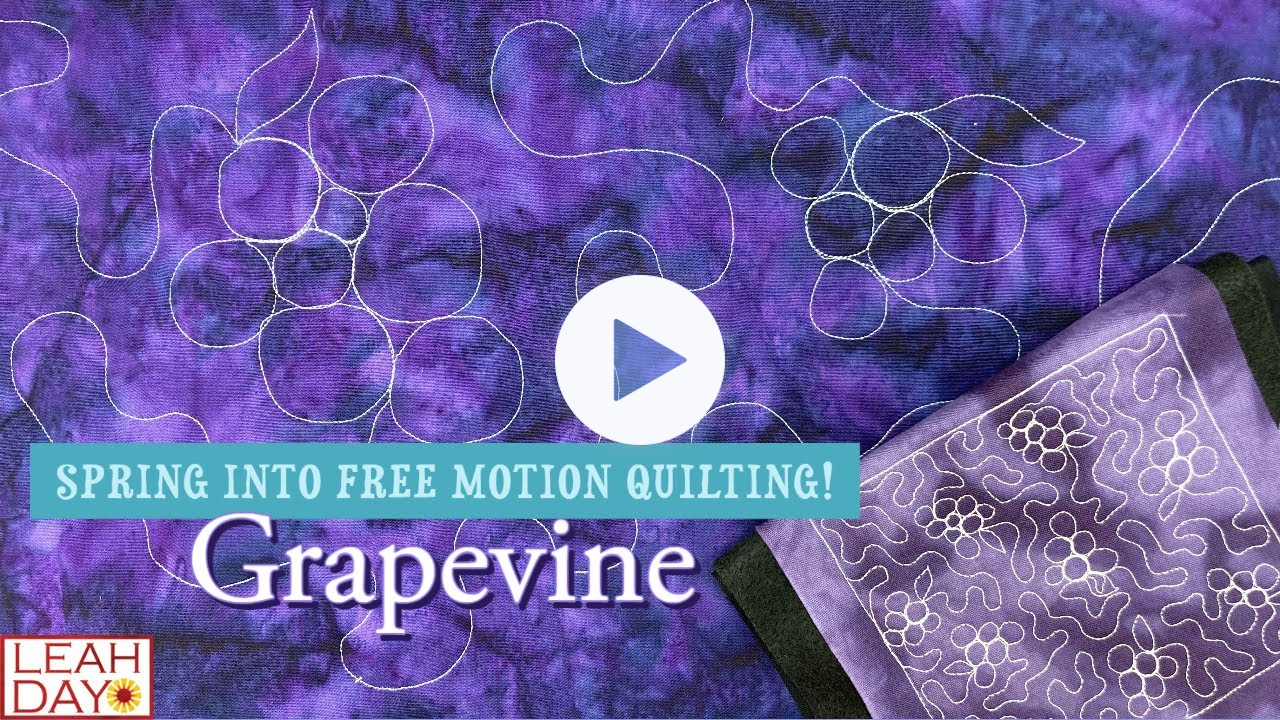 Easy All Over Quilting Design - Grapevine - Home Machine and Longarm!