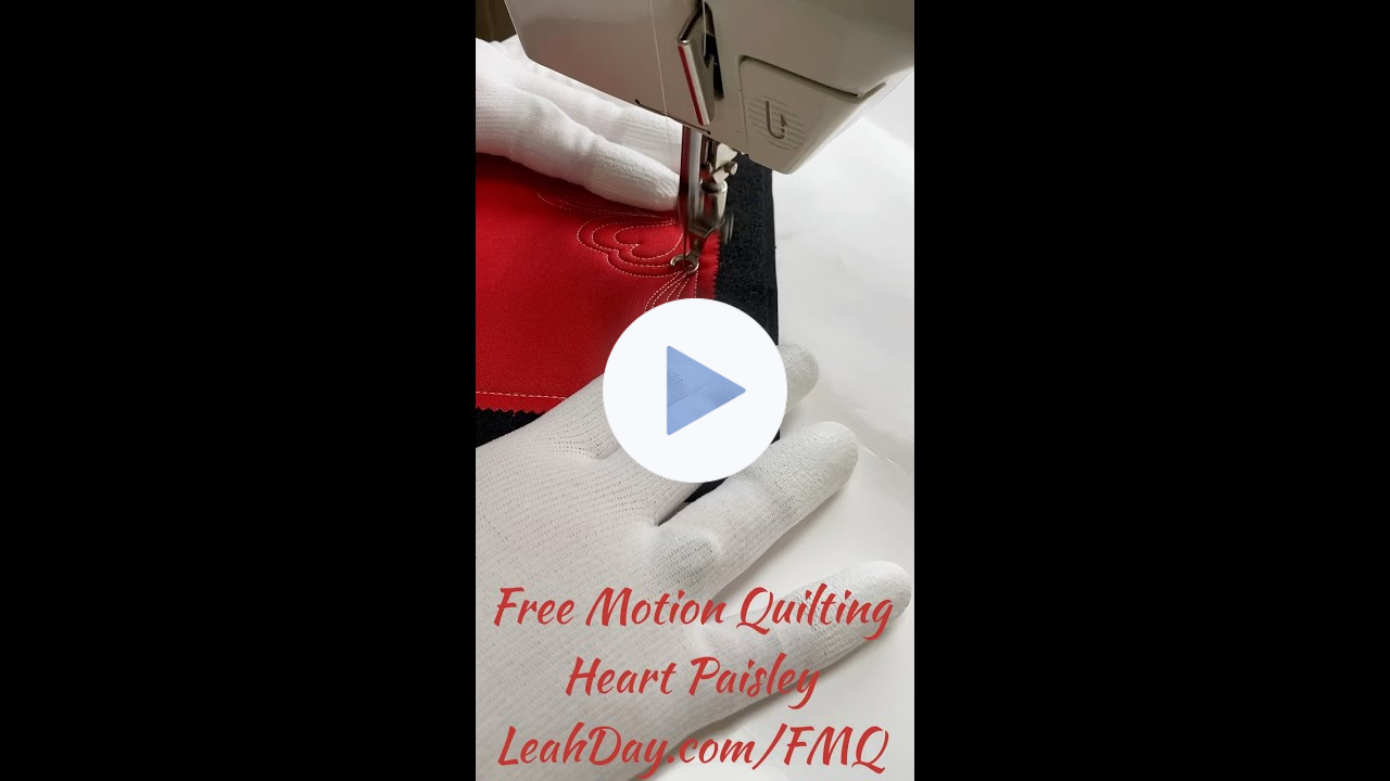 Machine Quilting - Heart Paisley - Super Fast Super Fun Free Motion!