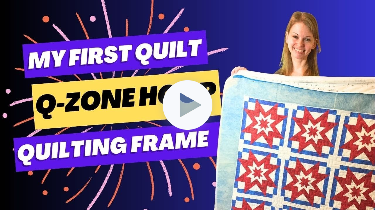 Quilting My First Quilt on the Q-Zone Hoop Frame with Stippling