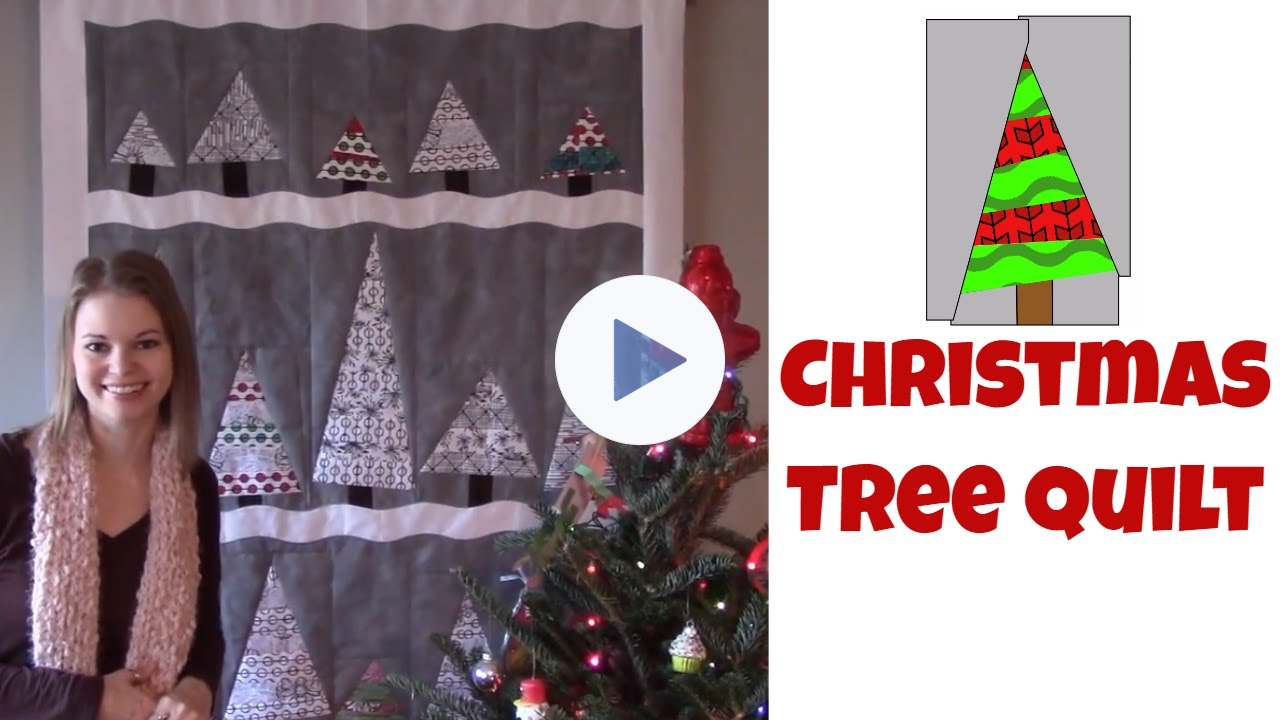 Easy Christmas Tree Quilt Pattern - Beginner No Math Quilt Pattern
