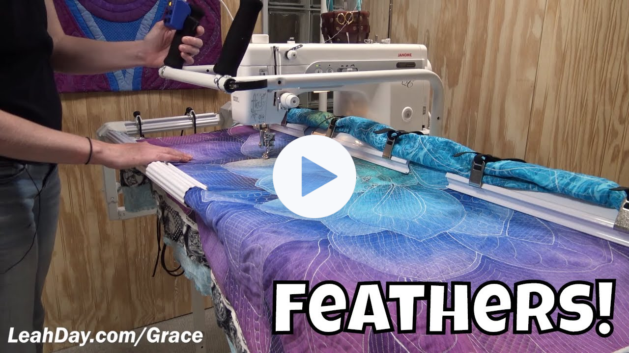 Quilting Feathers with Rulers on a Hoop Frame! Dream Big Quilt Along