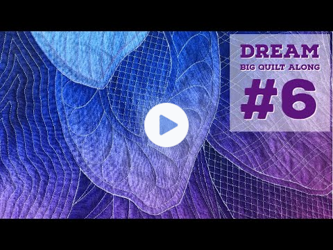Dream Big Quilt Along #6 - Ruler Quilting Feathers on a Home Machine