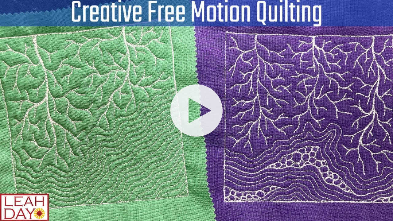 Creative Free Motion Quilting- Roots Reaching Water- Landscape Design!