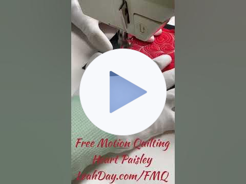 Machine Quilting - Heart Paisley - Super Fast Super Fun Free Motion!