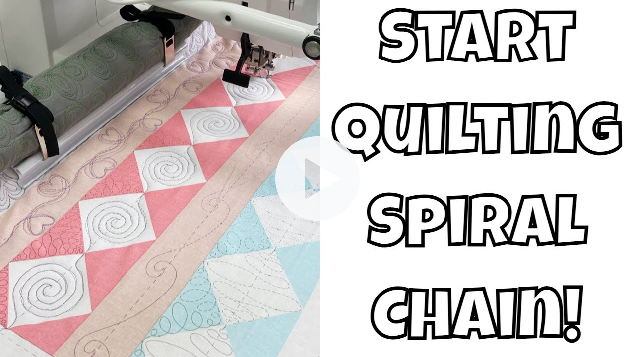 Beginner Free Motion Quilting Spiral Chain - Start Quilting #9