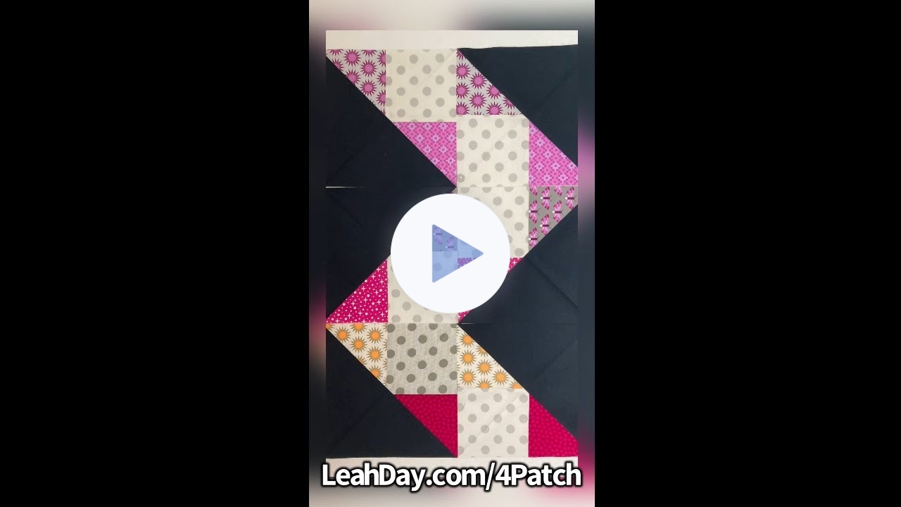 4 Patch Quilt Block Half Square Triangles? Fun Fix for Busy Blocks!