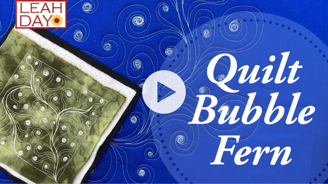 Free Motion Quilting Bubble Fern on a Home Machine and Longarm