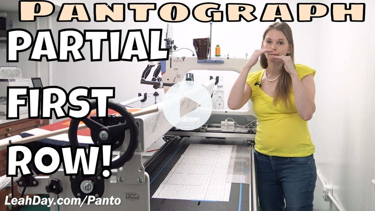 Pantograph Quilting a Partial First Row - Quilting Pantographs #2