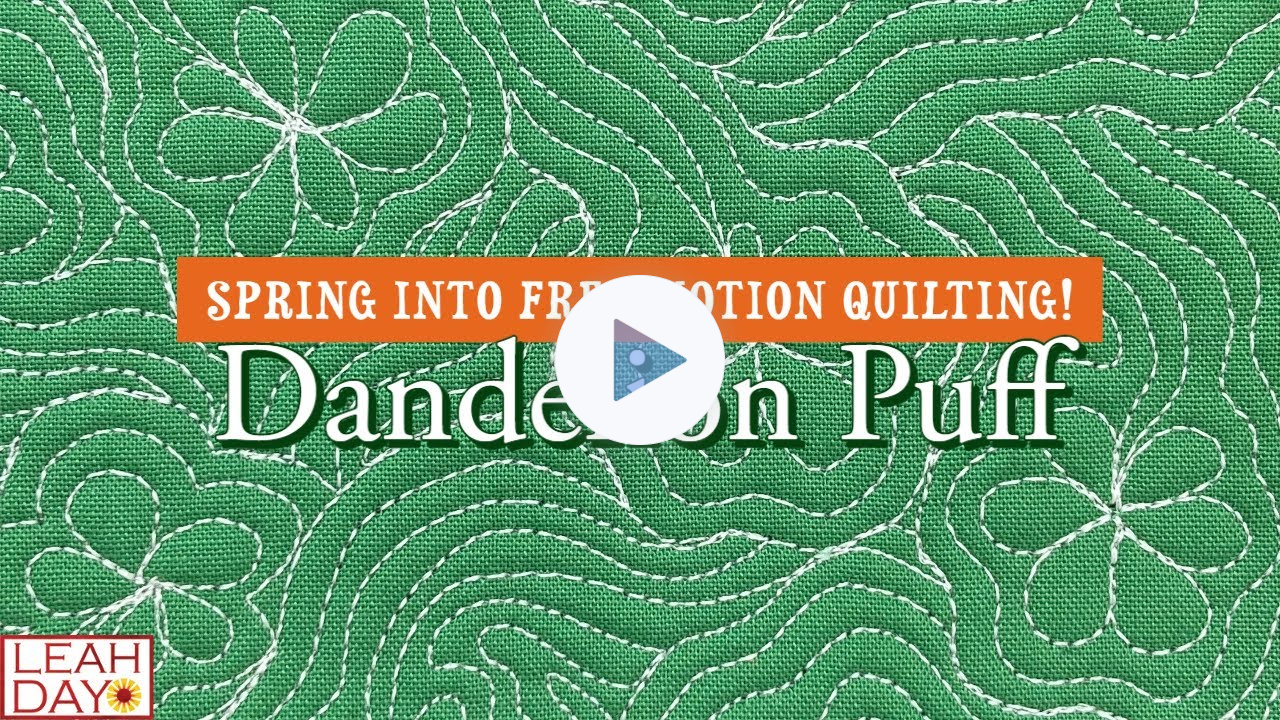 Let's Spring into Free Motion Quilting with this Dandelion Puff Design