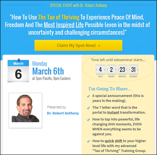 Register for the Free Event with Dr. Anthony