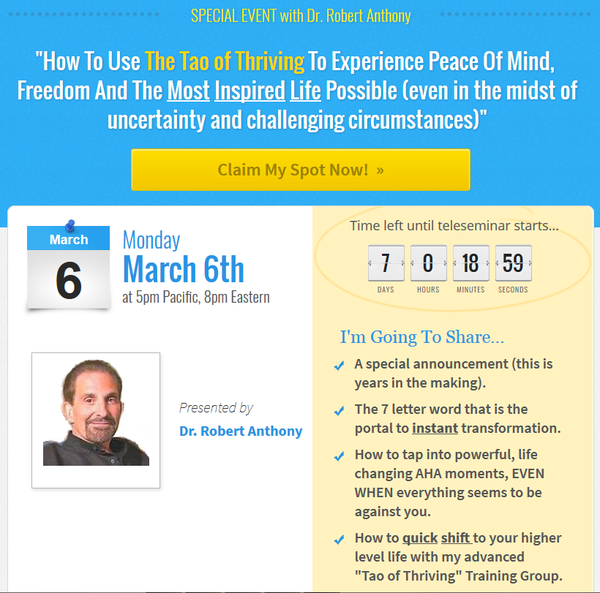Register for the Free Event with Dr. Anthony
