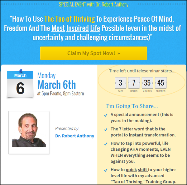 Register for the Free Event with Dr. Anthony