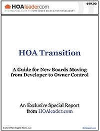 HOA Transition - A Guide for New Boards Moving from Developer to Owner Control