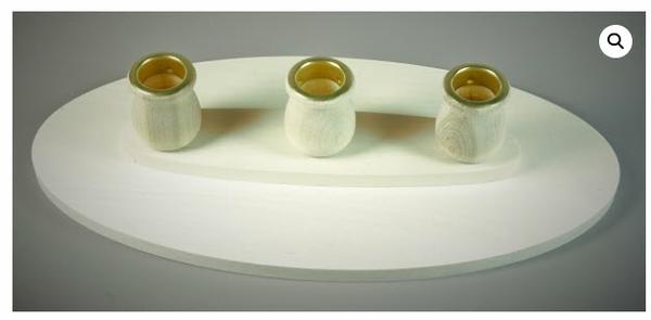three candle table top display
