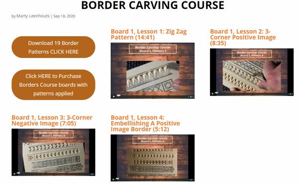 chip carved border carving course
