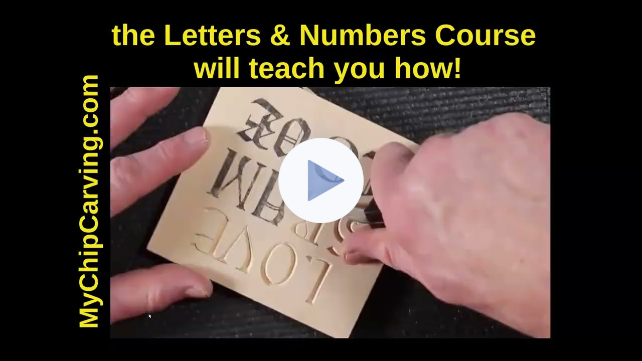 Chip Carving Letters and Numbers