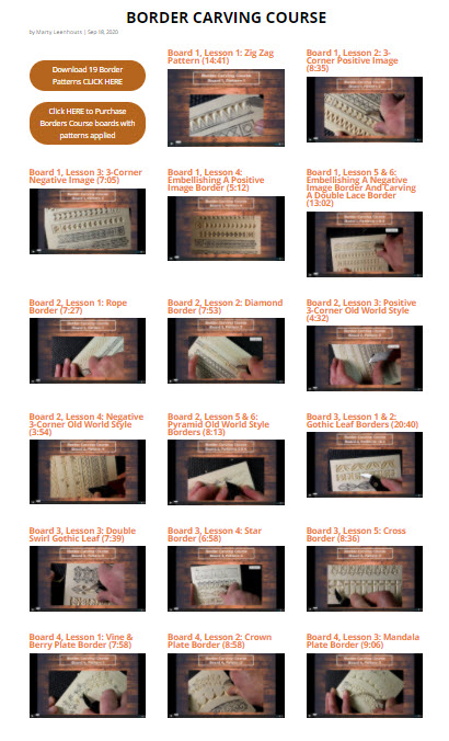 Border Carving Course