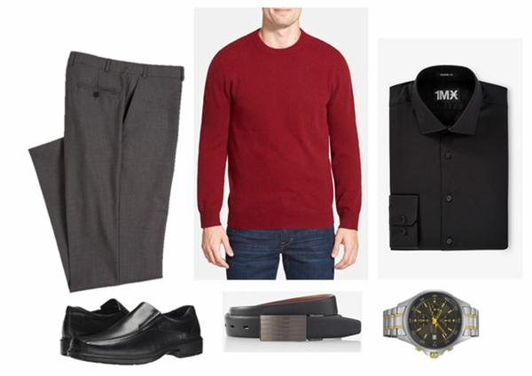 men's tall outfit for Valentine's day