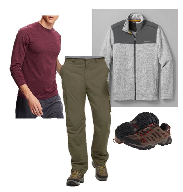 mens tall hiking outfit