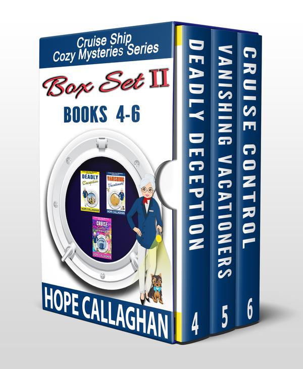 Get Cruise Ship Cozy Boxed Set II (Books 4-6) for just $0.99 cents thru 11/7/2019