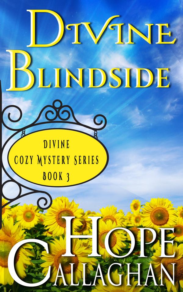Get the newest book in the Divine Cozy Mystery Series, "Divine Blindside"