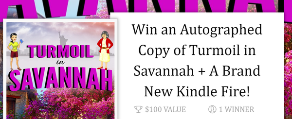 Enter For Your Chance To Win An Authographed Copy of Turmoil in Savannah + A Brand New Kindle Fire!