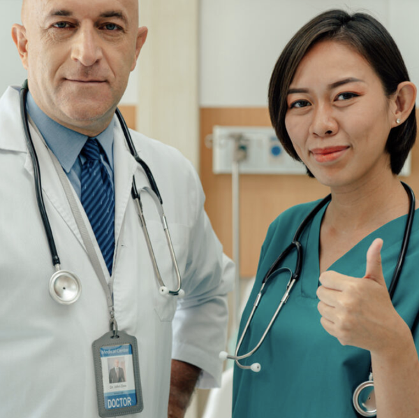Doctors standing in hospital
