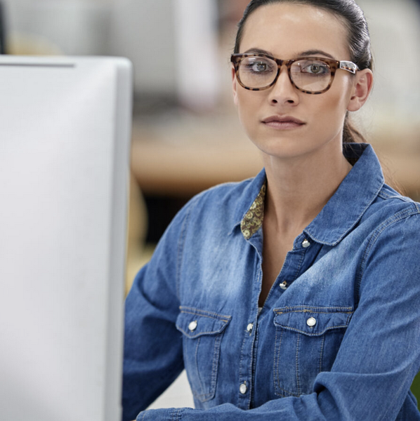 Woman at computer
